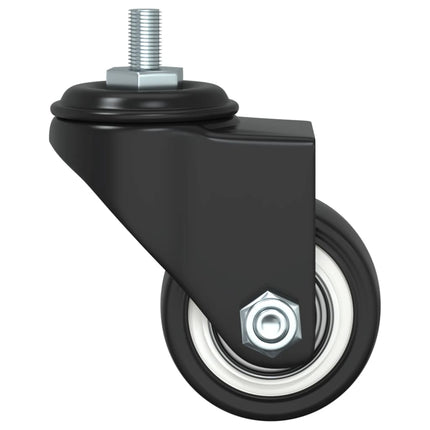 Caster Wheels 4 pcs Black 1.4" Iron