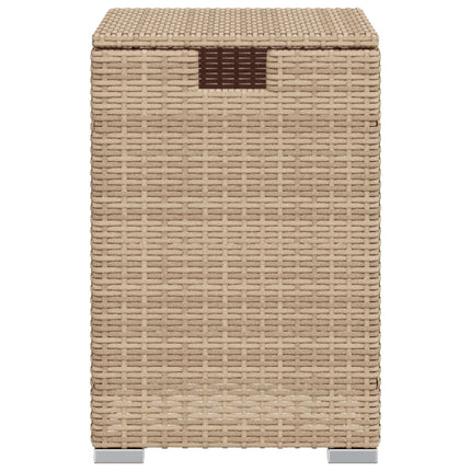 Propane Tank Cover Table Beige 15.7"x15.7"x23.6" Poly Rattan