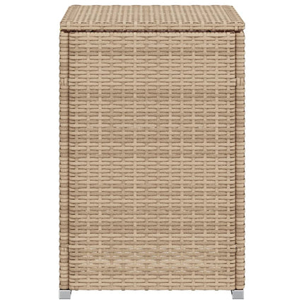 Propane Tank Cover Table Beige 15.7"x15.7"x23.6" Poly Rattan