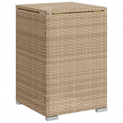 Propane Tank Cover Table Beige 15.7"x15.7"x23.6" Poly Rattan