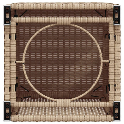 Propane Tank Cover Table Beige 15.7"x15.7"x23.6" Poly Rattan