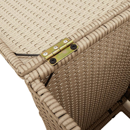 Propane Tank Cover Table Beige 15.7"x15.7"x23.6" Poly Rattan