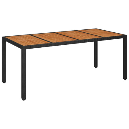 Garden Dining Set Black PE rattan 8-seater Removable Covers