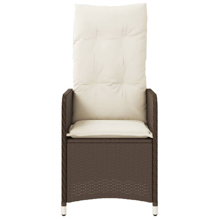 Reclining Garden Chair Set of 2 Brown