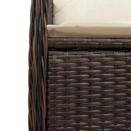 Reclining Garden Chair Set of 2 Brown