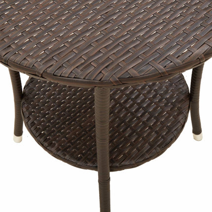 Reclining Garden Chair Set of 2 Brown