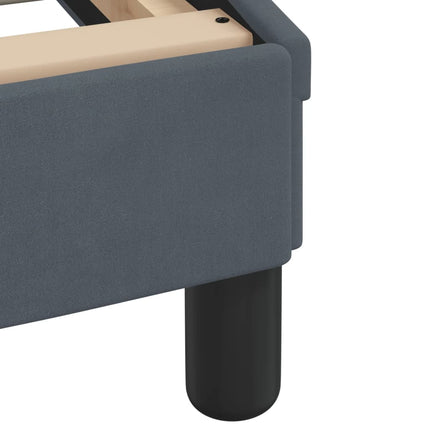 Bed Frame "Dover" Dark Gray 53.9"x74.8" Velvet