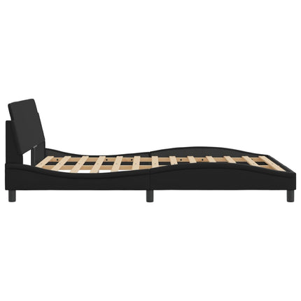 Bed Frame "Dover" Black 53.9"x74.8" Faux Leather