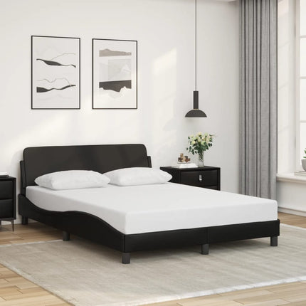 Bed Frame "Dover" Black 53.9"x74.8" Faux Leather