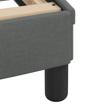 Bed Frame "Dover" Dark Gray 59.8"x79.9" Fabric
