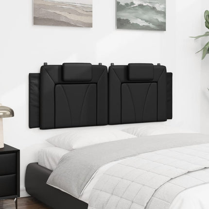 Headboard Cushion "Viana" Black 53.9" Faux Leather