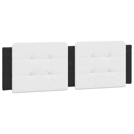 Headboard Cushion "Zadar" Black and White 60.2" Faux Leather