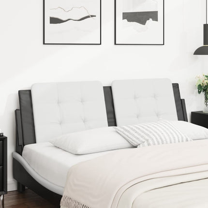 Headboard Cushion "Zadar" Black and White 60.2" Faux Leather