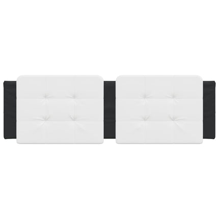 Headboard Cushion "Zadar" Black and White 60.2" Faux Leather