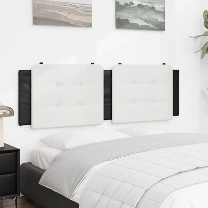 Headboard Cushion "Zadar" Black and White 60.2" Faux Leather