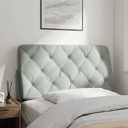 Headboard Cushion Light Gray 39.4" Velvet