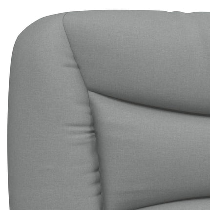 Bed Frame without Mattress "Hvar" Light Gray 76"x79.9" Fabric