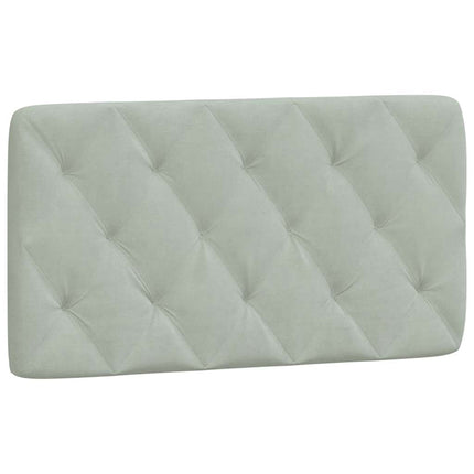 Bed Frame without Mattress Light Gray 39.4"x74.8" Velvet