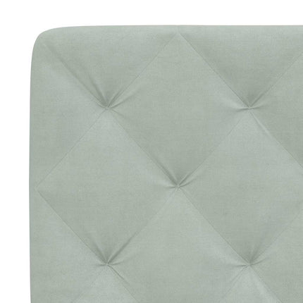 Bed Frame without Mattress Light Gray 76"x79.9" Velvet