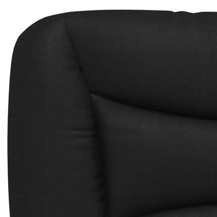 Bed Frame without Mattress "Hvar" Black and White 53.9"x74.8" Faux Leather