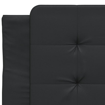 Bed Frame without Mattress "Zadar" Black 39.4"x74.8" Faux Leather