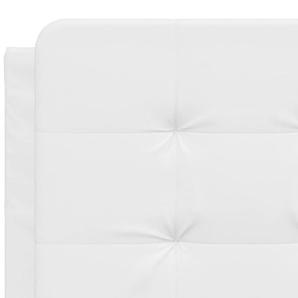 Bed Frame without Mattress "Zadar" White 53.9"x74.8" Faux Leather
