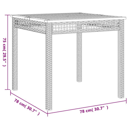 3 Piece Patio Dining Set with Cushions Black Poly Rattan