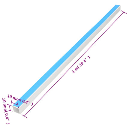 Cable Trunking Self-Adhesive 0.4"x0.4" 32.8'PVC