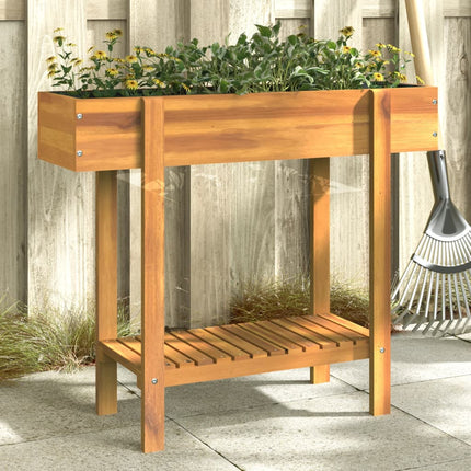 Garden Raised Bed 35.4"x11.8"x29.5" Solid Wood Acacia