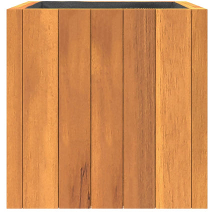 Garden Planter 9.8"x9.8"x9.8" Solid Wood Acacia