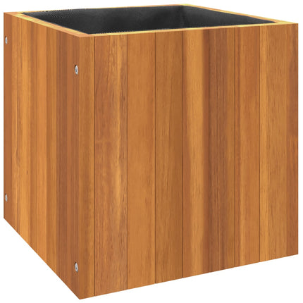 Garden Planter 13.8"x13.8"x13.8" Solid Wood Acacia