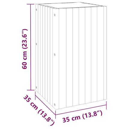 Garden Planter 13.8"x13.8"x23.6" Solid Wood Acacia