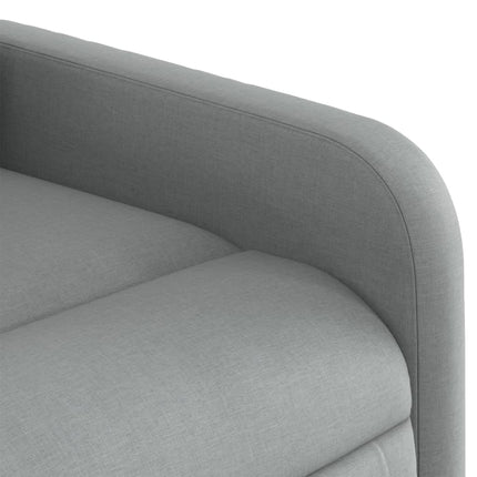 Massage Recliner Chair Light Gray Fabric