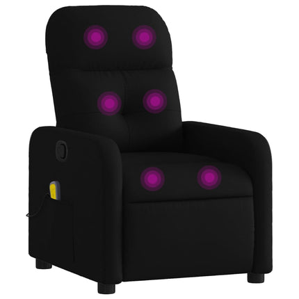 Massage Recliner Chair Black Fabric