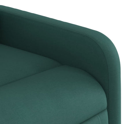 Massage Recliner Chair Dark Green Fabric