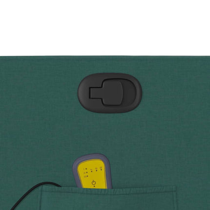 Massage Recliner Chair Dark Green Fabric