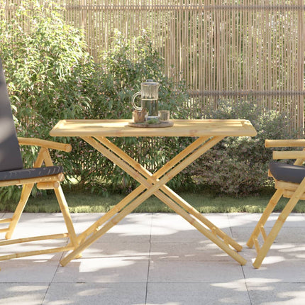 Folding Patio Table 43.3"x21.7"x29.5" Bamboo