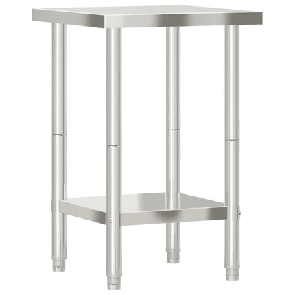 Kitchen Work Table 21.7"x21.7"x33.5" Stainless Steel
