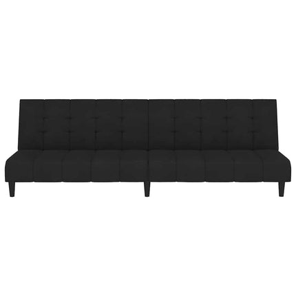 2-Seater Sofa Bed Black Velvet