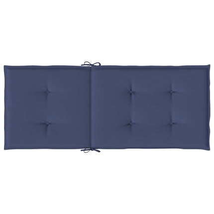 Highback Chair Cushions 2 pcs Navy Blue Fabric