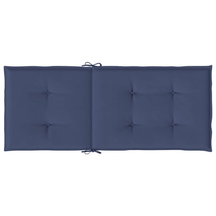 Highback Chair Cushions 4 pcs Navy Blue Fabric