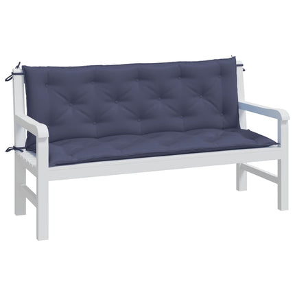 Garden Bench Cushions 2pcs Navy Blue 59.1"x19.7"x2.8" Oxford Fabric