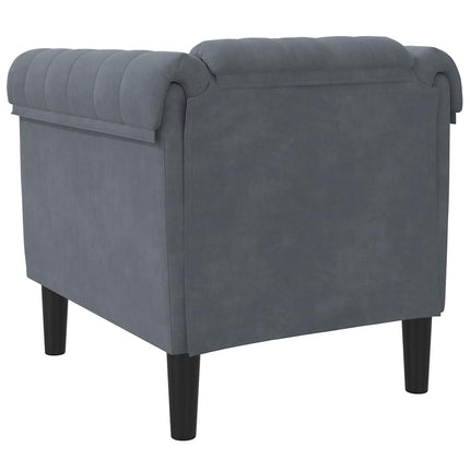 Sofa Chair Dark Gray Velvet