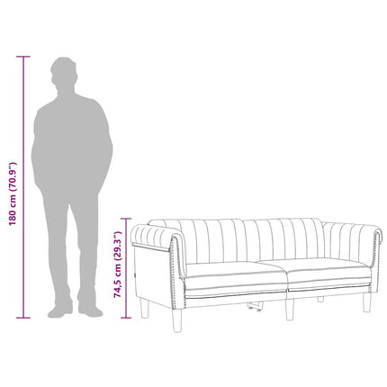 Sofa 2-Seater Dark Gray Velvet