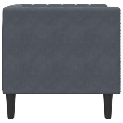 Chesterfield Sofa Chair Dark Gray Velvet