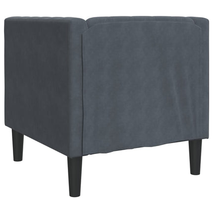 Chesterfield Sofa Chair Dark Gray Velvet