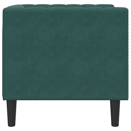 Chesterfield Sofa Chair Dark Green Velvet