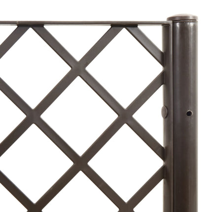 Garden Planter with Trellis Brown 63"x63"x55.1" PP
