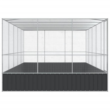 Aviary with Extension Silver 203.9"x120.9"x83.5" Steel