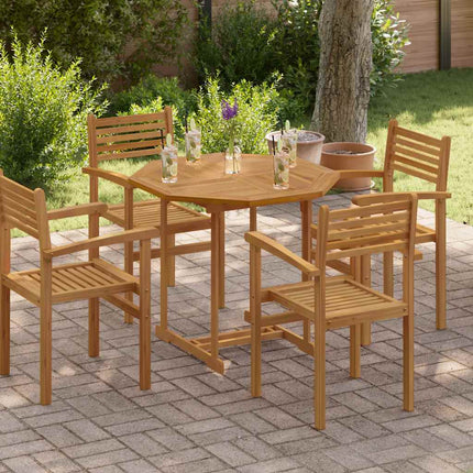 Table Top 35.4"x35.4"x1" Octagonal Solid Wood Teak